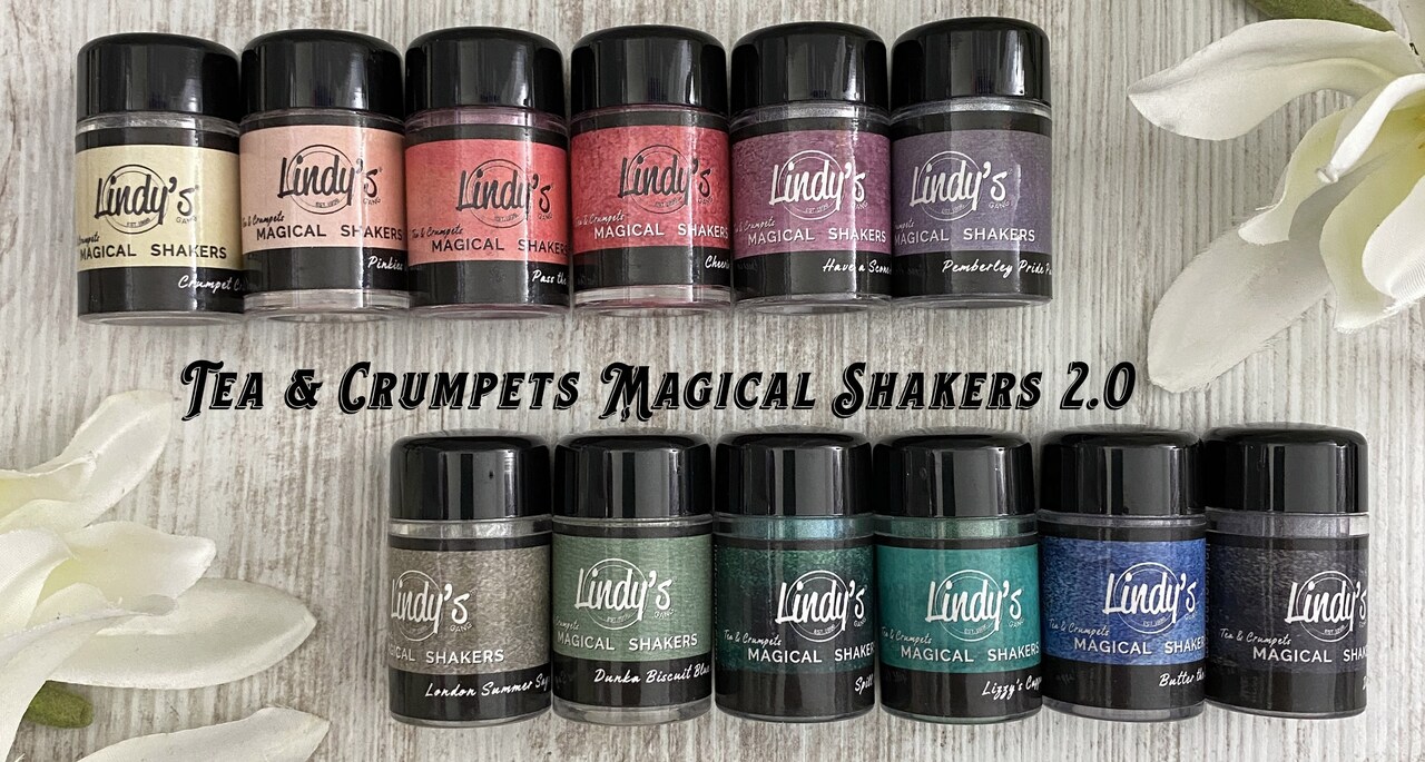 Lindy's Stamp Gang Magical Shaker 2.0 Set 12/Pkg-Tea & Crumpets